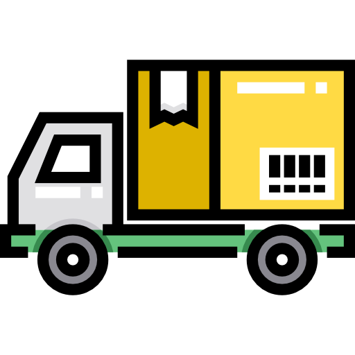 camión de reparto Detailed Straight Lineal color icono