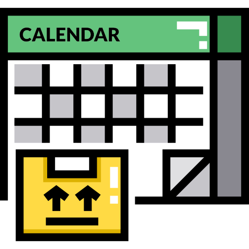 calendrier Detailed Straight Lineal color Icône