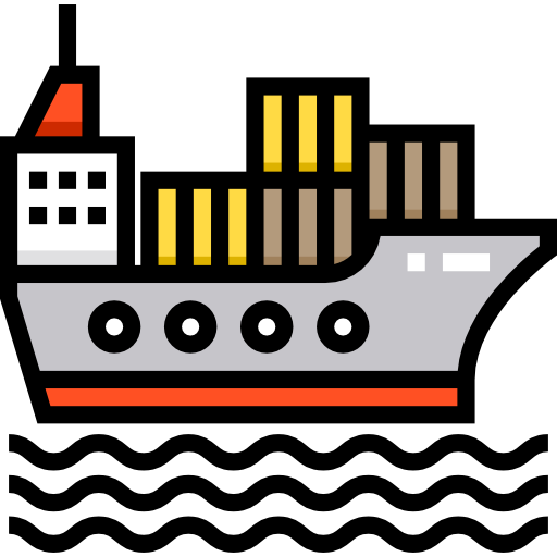 Shipping Detailed Straight Lineal color icon