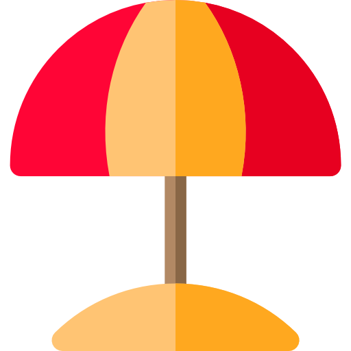 parasol plażowy Basic Rounded Flat ikona