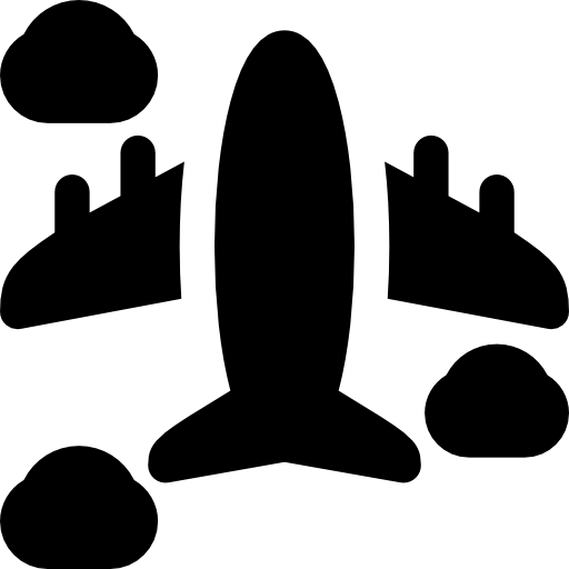 avión Basic Rounded Filled icono