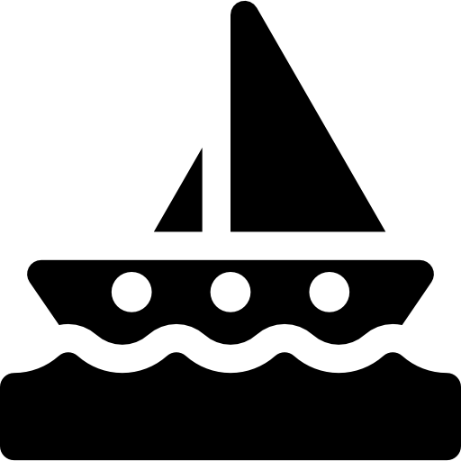 barco de vela Basic Rounded Filled icono