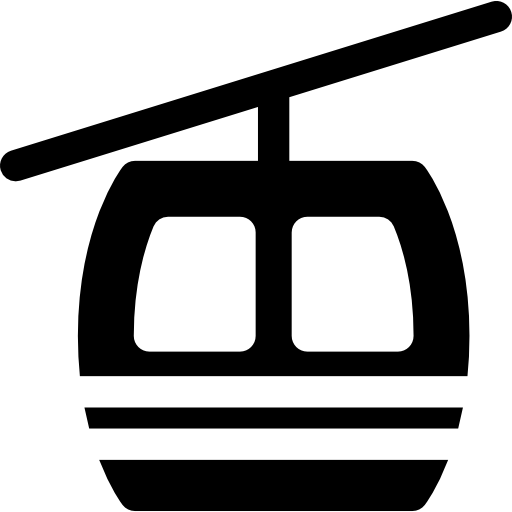 cabina del teleférico Basic Rounded Filled icono