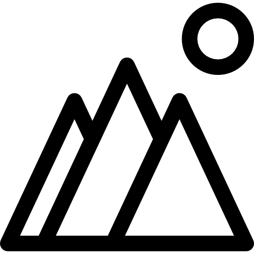 montañas Basic Rounded Lineal icono