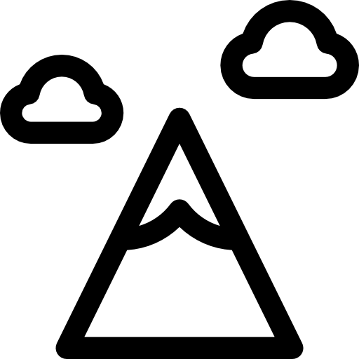 montaña Basic Rounded Lineal icono