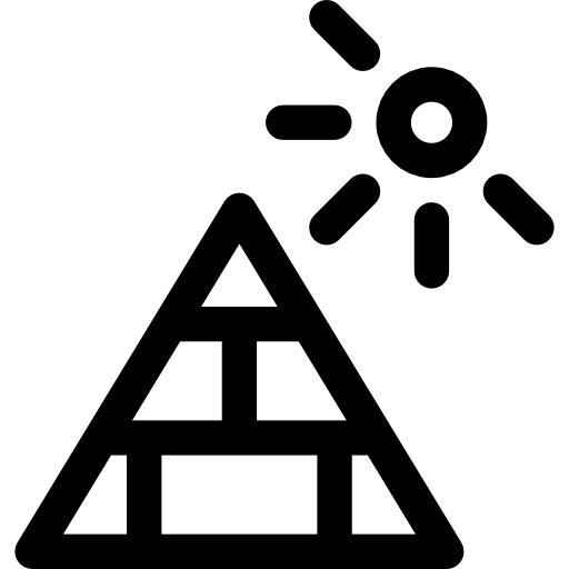 pirámides Basic Rounded Lineal icono