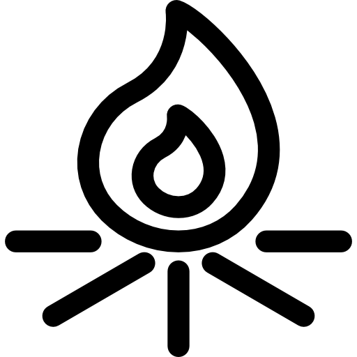 たき火 Basic Rounded Lineal icon