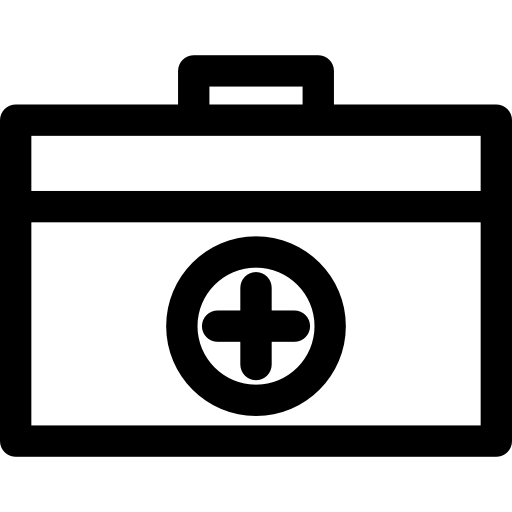 kit de primeros auxilios Basic Rounded Lineal icono