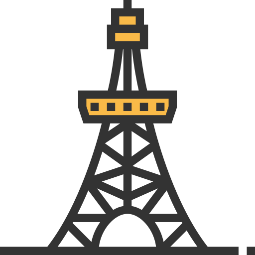 torre de tokio Meticulous Yellow shadow icono
