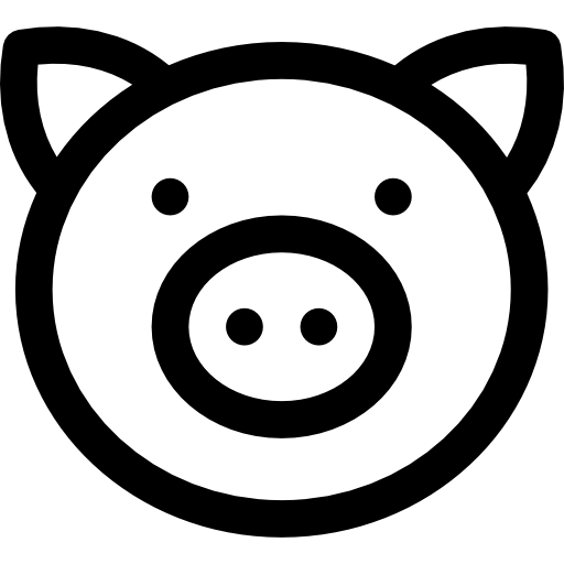 cerdo Basic Rounded Lineal icono