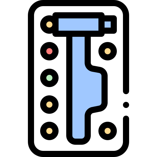 Автоматическая коробка передач Detailed Rounded Lineal color иконка