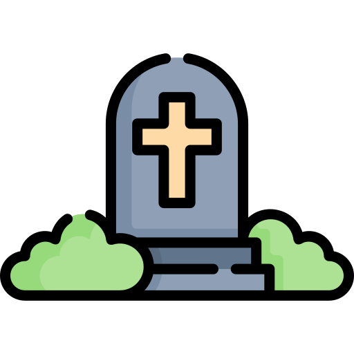 cementerio Special Lineal color icono