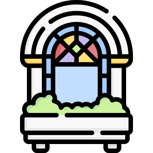 kerk raam Special Lineal color icoon