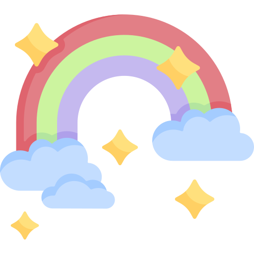 regenboog Special Flat icoon