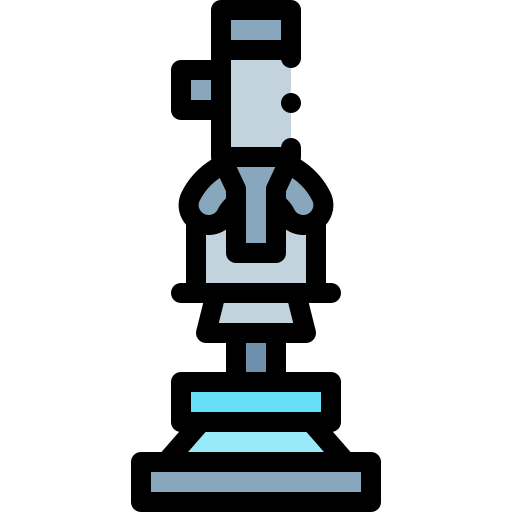 Microscope Detailed Rounded Lineal color icon