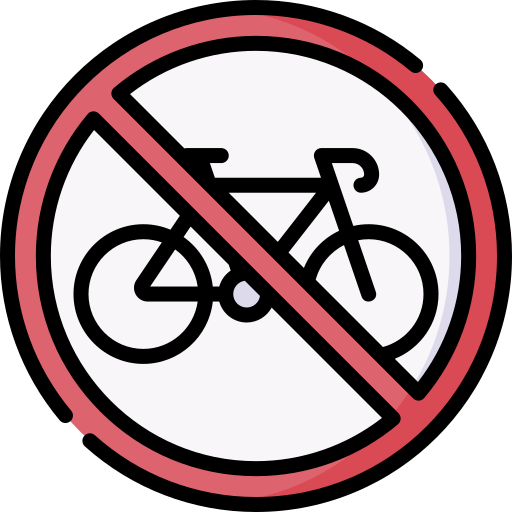 No bicycle Special Lineal color icon