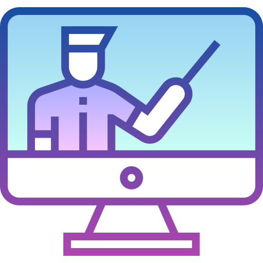 Online learning Detailed bright Gradient icon