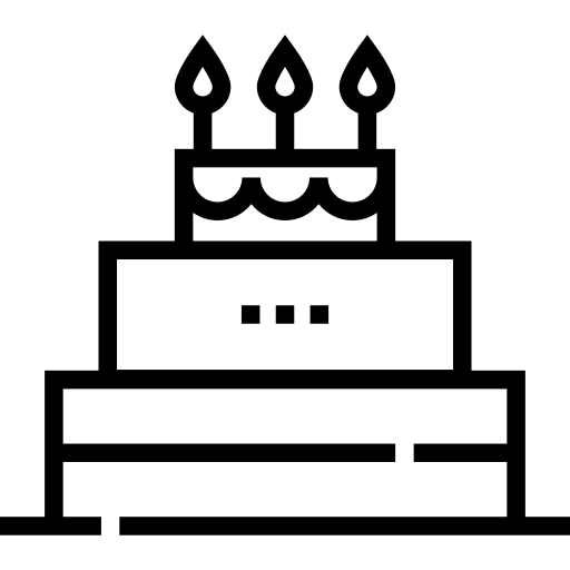 tort urodzinowy Detailed Straight Lineal ikona