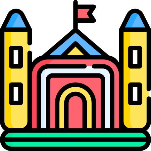 Inflatable castle Special Lineal color icon