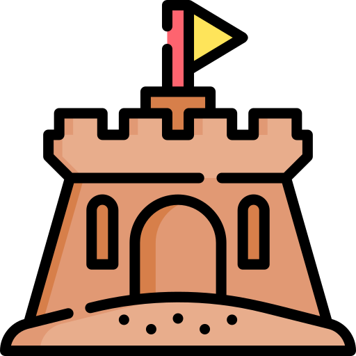 castillo de arena Special Lineal color icono