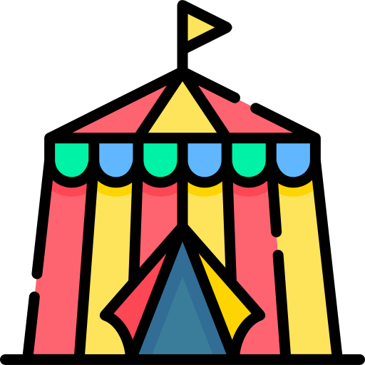 tenda da circo Special Lineal color icona