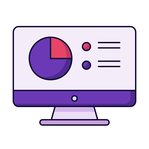 Analytics Generic Thin Outline Color icon