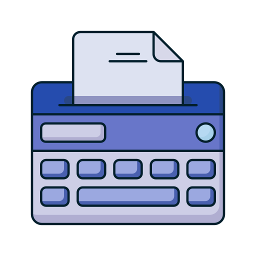 máquina de escrever Generic Blue Ícone