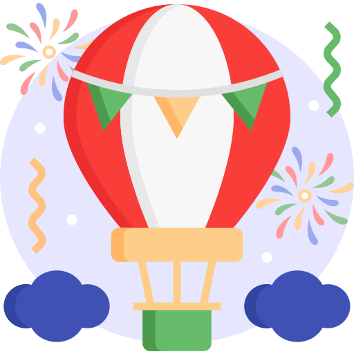 heteluchtballon SBTS2018 Flat icoon