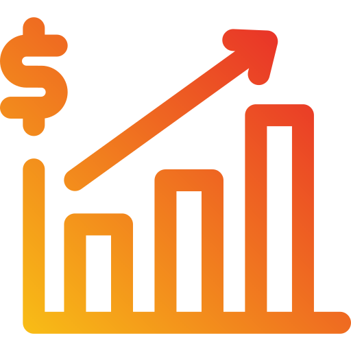 Growth graph Generic Gradient icon