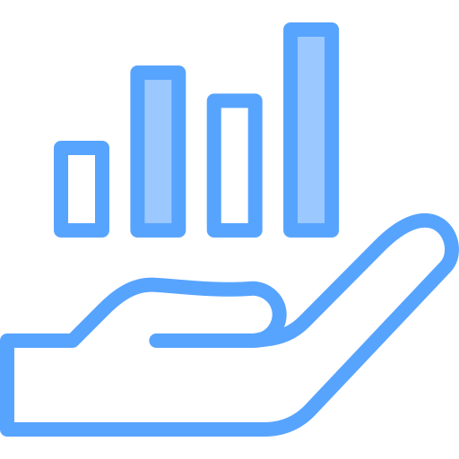 gestión de datos Generic Blue icono