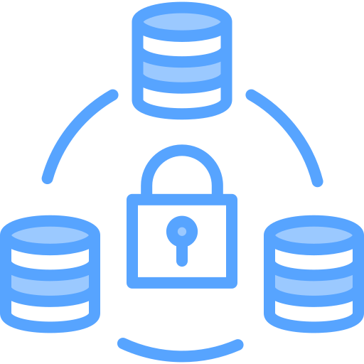 Database security Generic Blue icon