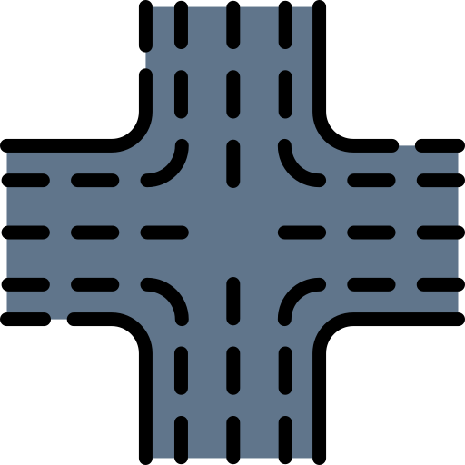 cruce de caminos Special Lineal color icono