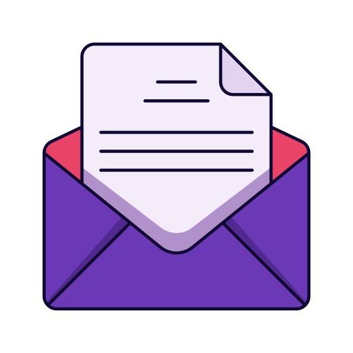 Invoice Generic Thin Outline Color icon