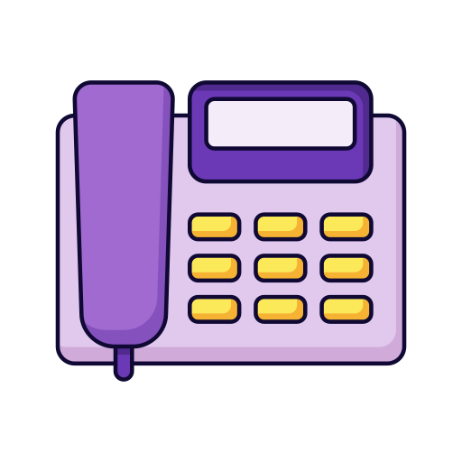 telefon Generic Thin Outline Color ikona