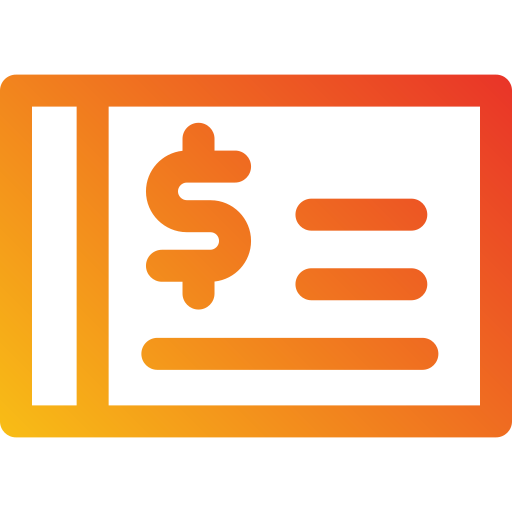 Bank check Generic Gradient icon