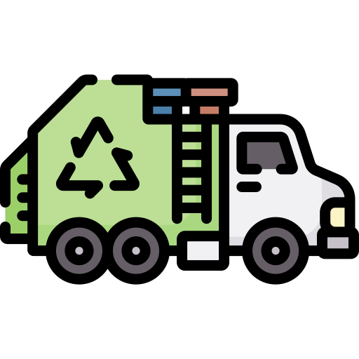 camion à ordures Special Lineal color Icône