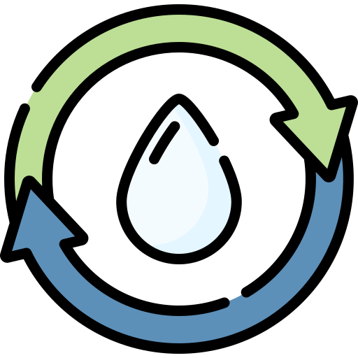 水のリサイクル Special Lineal color icon