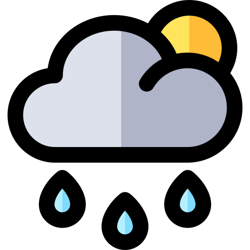 goccia di pioggia Generic Outline Color icona