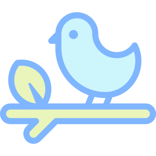 鳥 Detailed color Lineal color icon