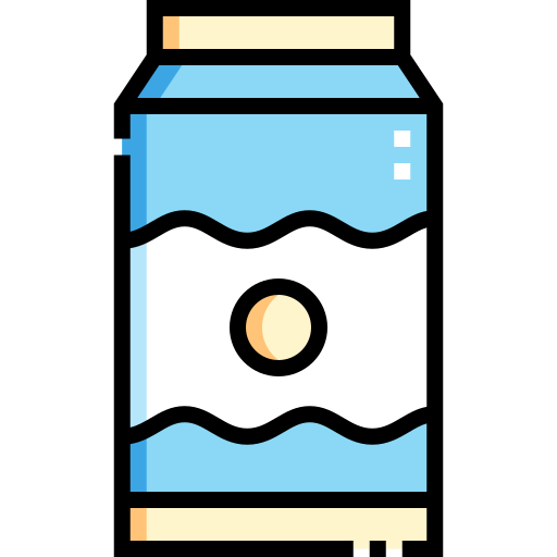 pudełko na mleko Detailed Straight Lineal color ikona