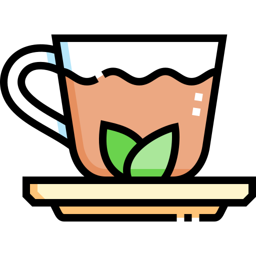 tè caldo Detailed Straight Lineal color icona