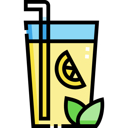 Lemon tea Detailed Straight Lineal color icon