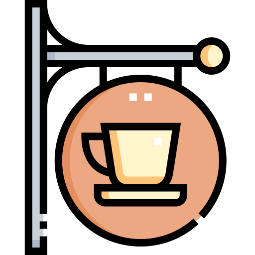 Tea shop Detailed Straight Lineal color icon