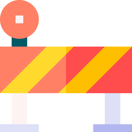 Traffic barrier Basic Straight Flat icon
