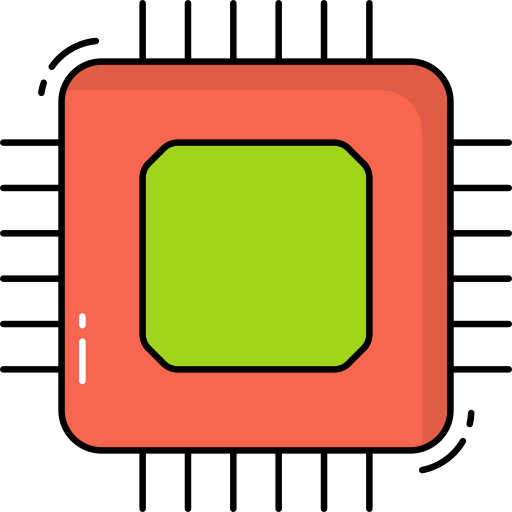 마이크로 칩 Generic Outline Color icon