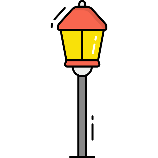 lampa uliczna Generic Outline Color ikona