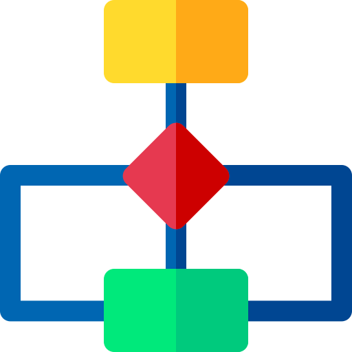 Блок-схема Basic Rounded Flat иконка