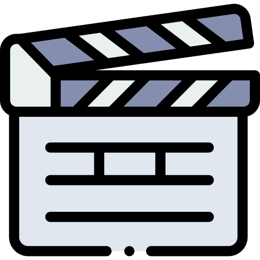 Movie Detailed Rounded Lineal color icon