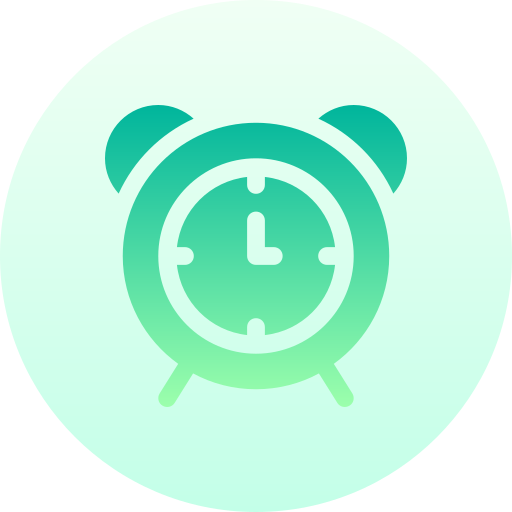 Alarm clock Basic Gradient Circular icon