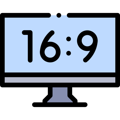 ratio d'écran Detailed Rounded Lineal color Icône